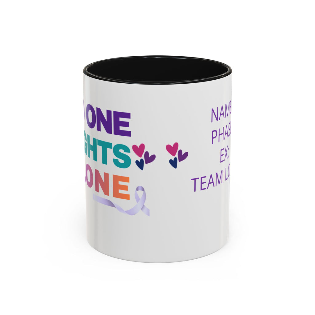 Personalized “No One Fights Alone” Support Mug