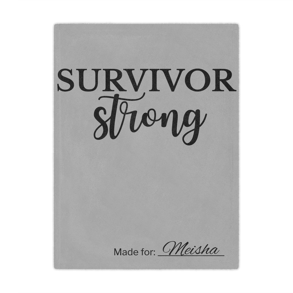 Survivor Strong Personalized Minky Blanket | Survivor Gifts + Comfort & Care