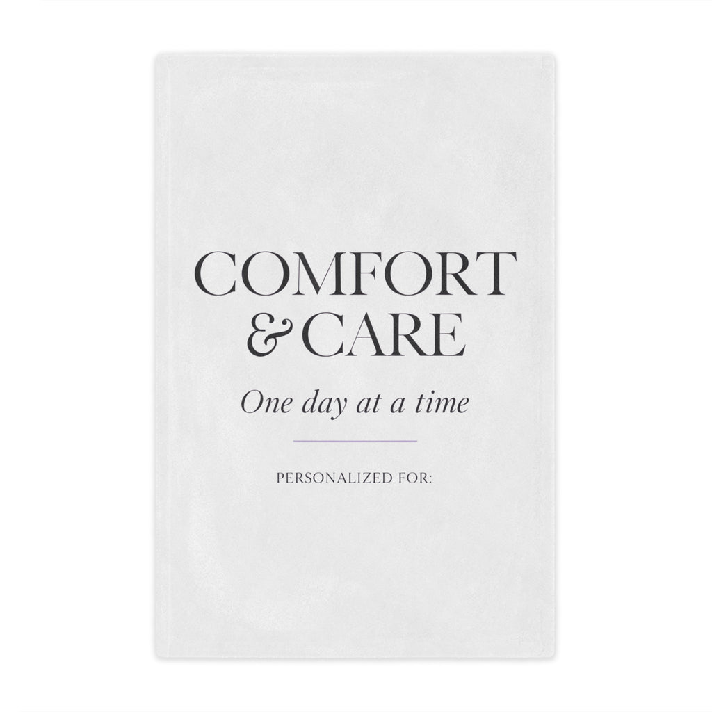 Comfort & Care Minky Blanket — One Day at a Time (Personalized)