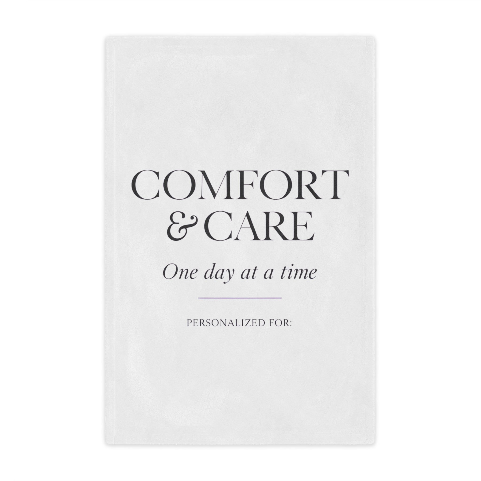 Comfort & Care Minky Blanket — One Day at a Time (Personalized)