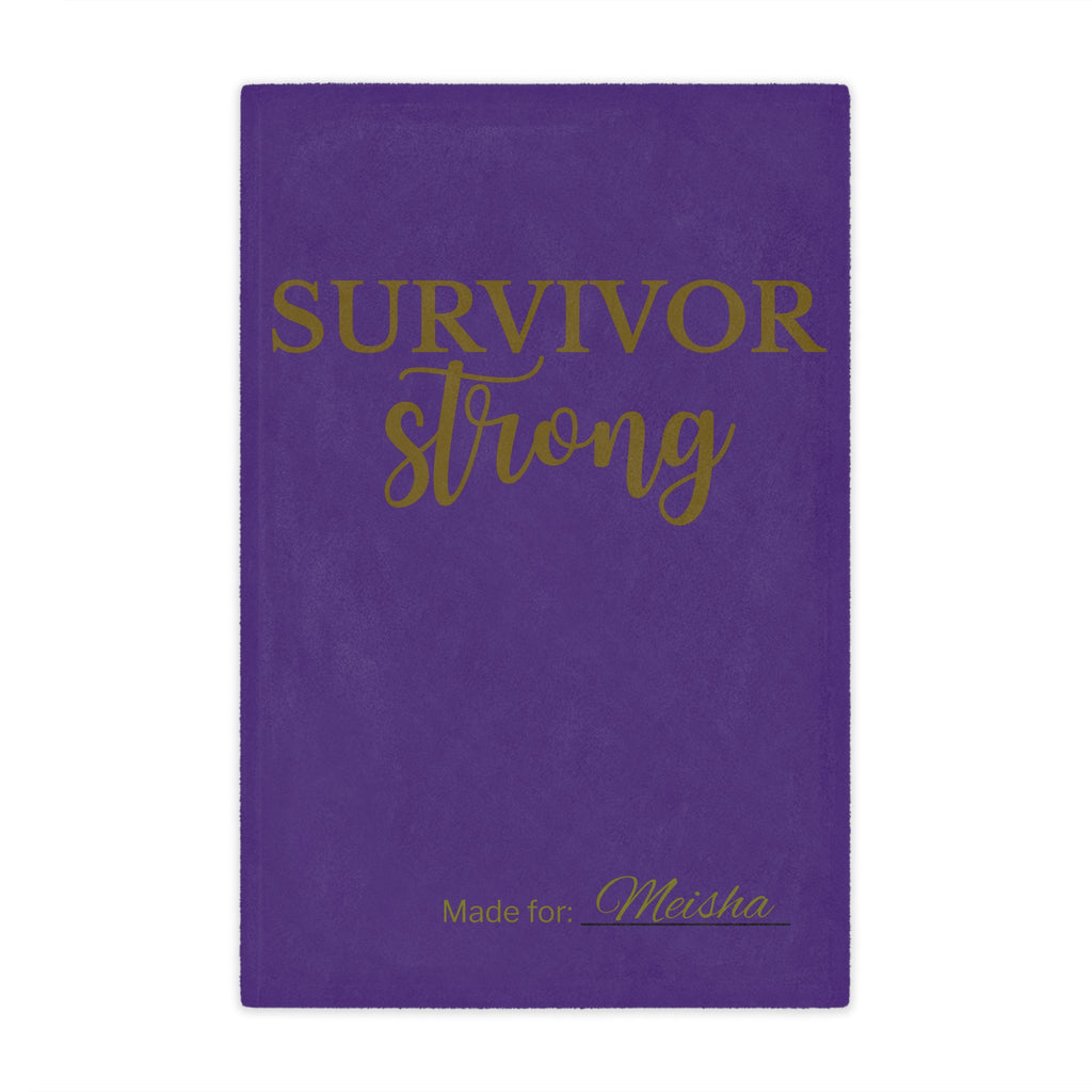 Survivor Strong Personalized Minky Blanket | Survivor Gifts + Comfort & Care