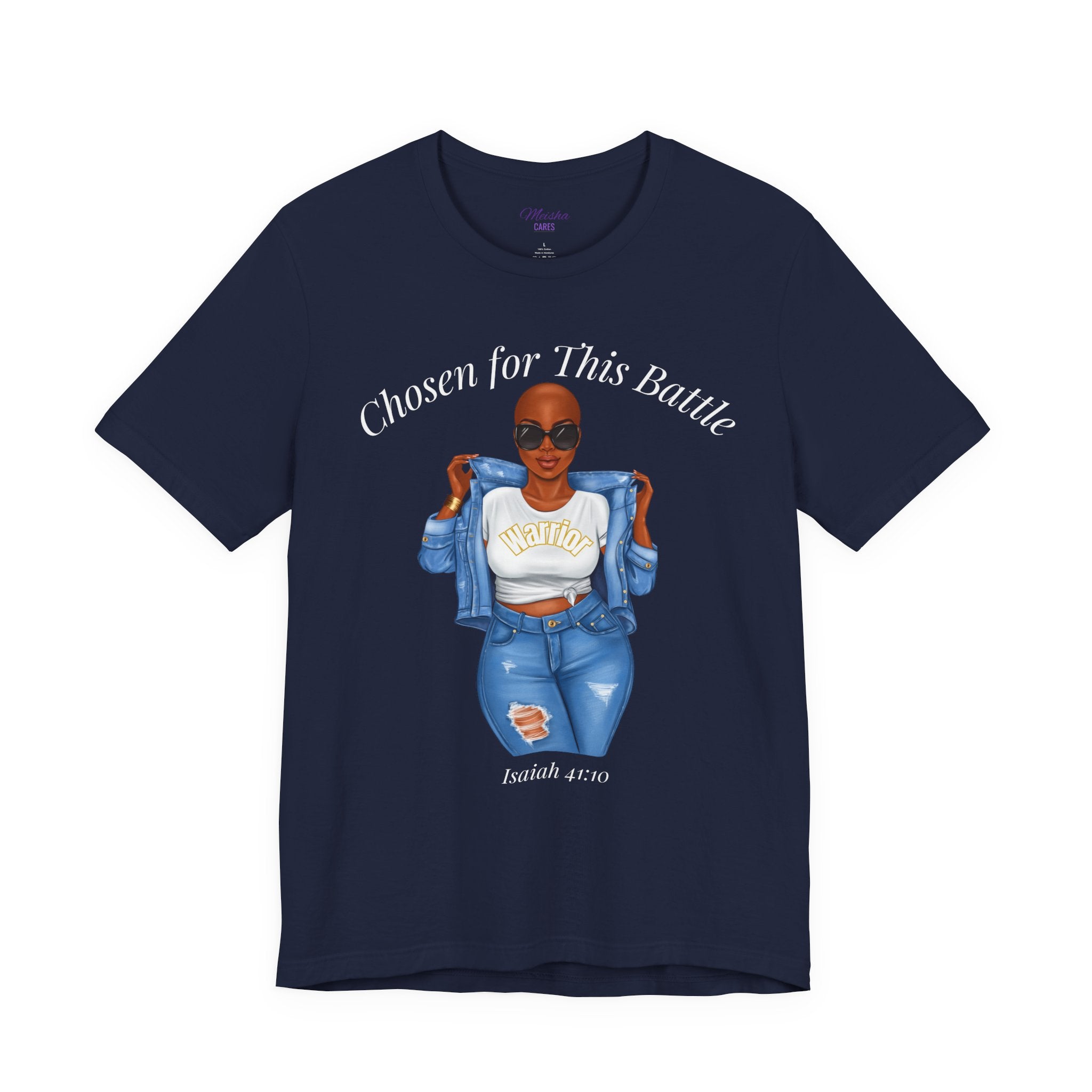 Chosen for This Battle Shirt | Cancer Warrior Tee | Faith-Based Inspirational Apparel | Isaiah 41:10