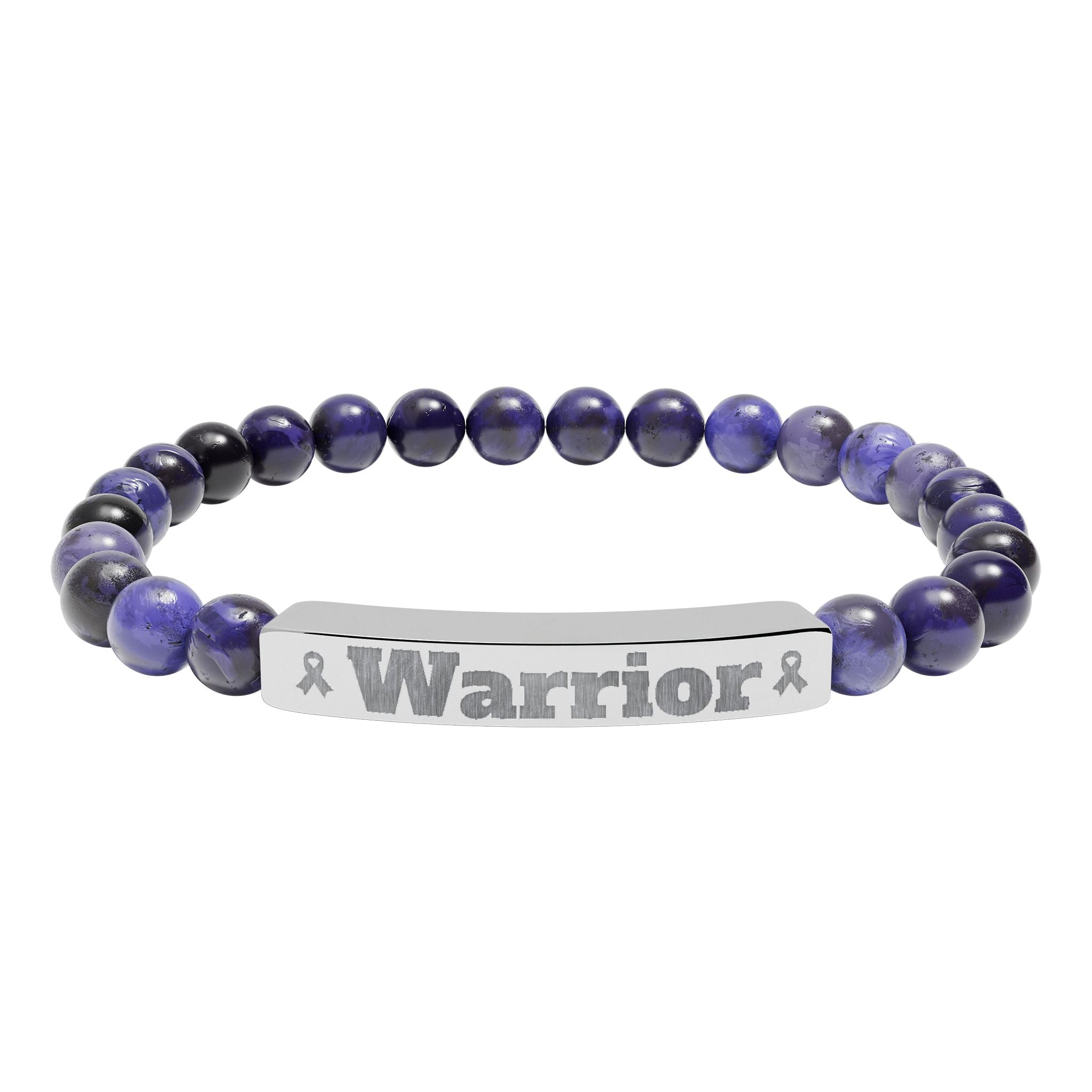 Engraved Warrior Strength Bracelet – Sodalite