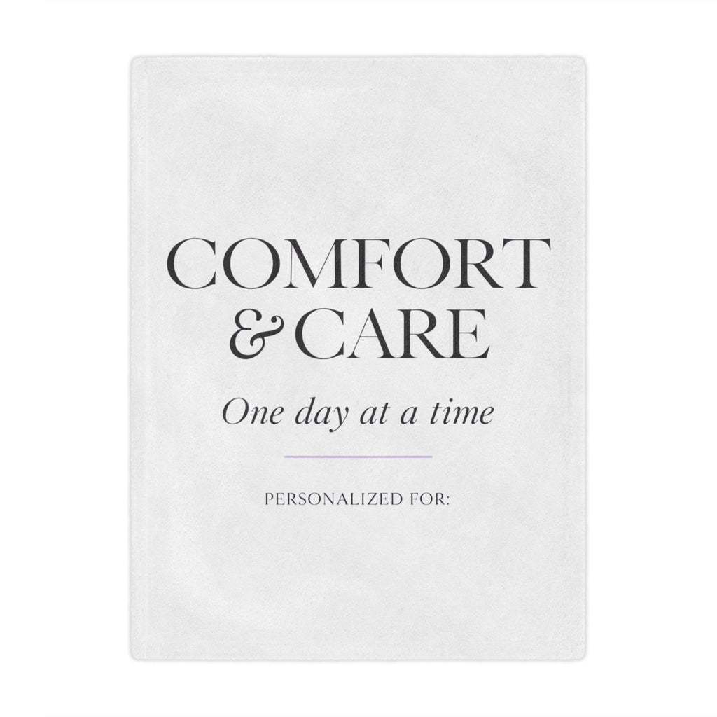 Comfort & Care Minky Blanket — One Day at a Time (Personalized)