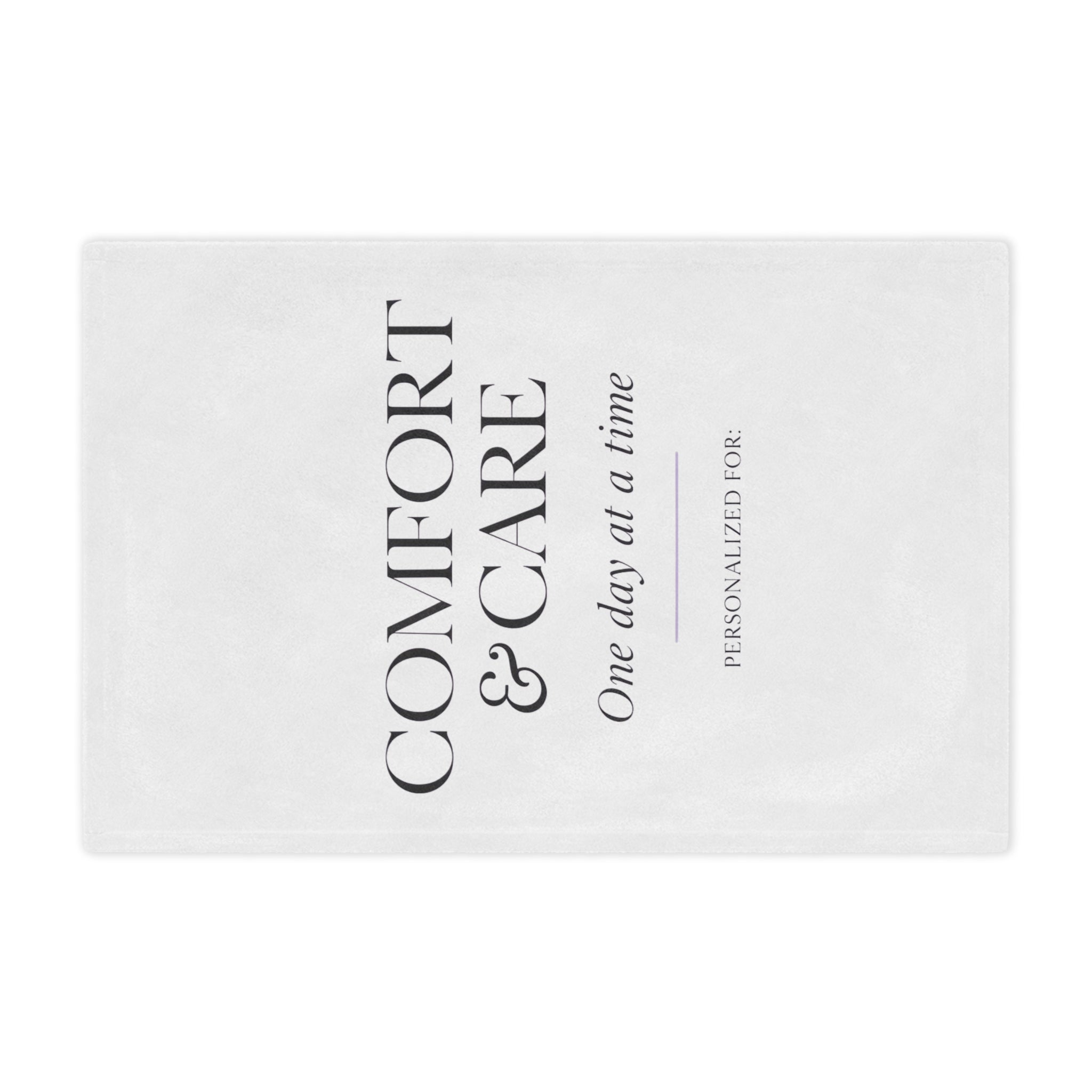 Comfort & Care Minky Blanket — One Day at a Time (Personalized)