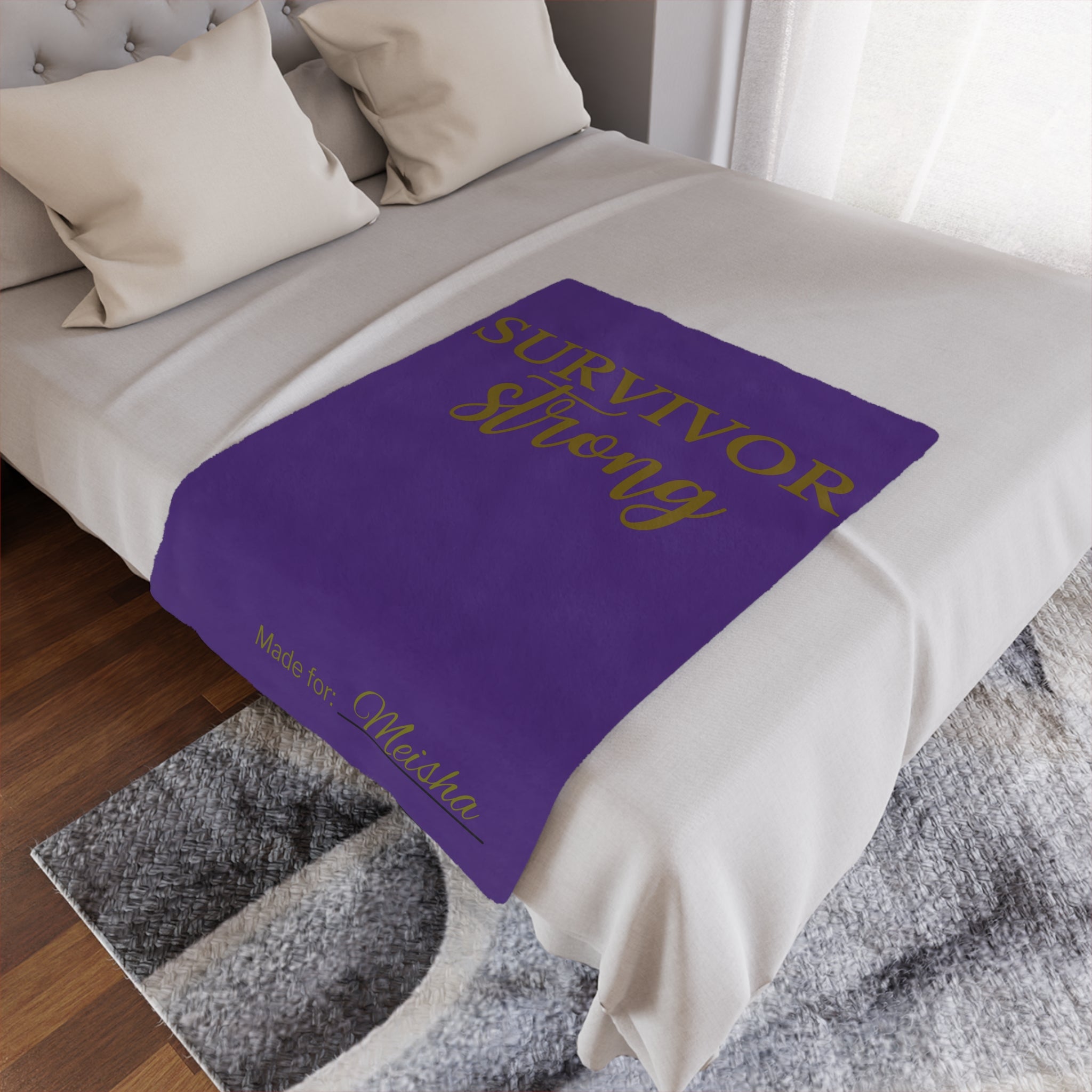 Survivor Strong Personalized Minky Blanket | Survivor Gifts + Comfort & Care
