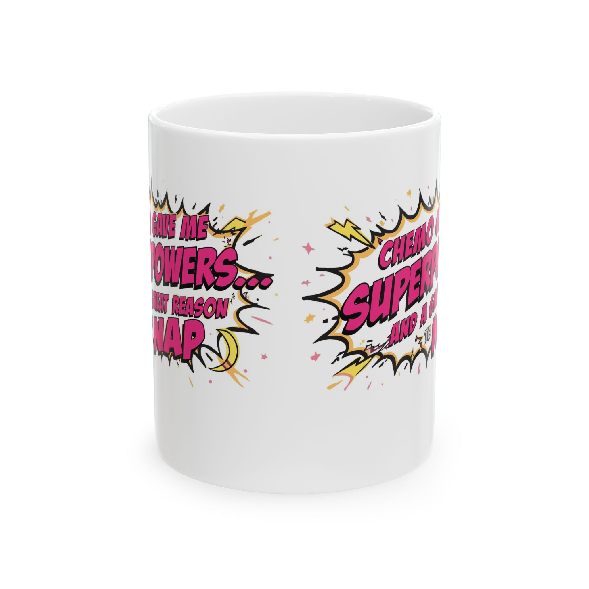 Chemo Superpowers Mug, Motivational Coffee Cup, Cancer Awareness Gift, Inspirational Mug, Comfort Drinkware