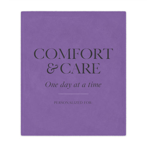 Comfort & Care Minky Blanket — One Day at a Time (Personalized)