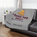 Personalized Kids Bell Ringer Minky Blanket – “I Rang the Bell!”