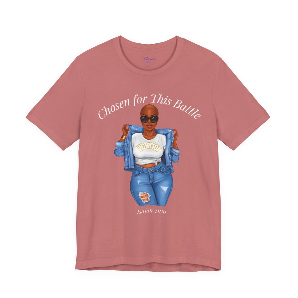 Chosen for This Battle Shirt | Cancer Warrior Tee | Faith-Based Inspirational Apparel | Isaiah 41:10