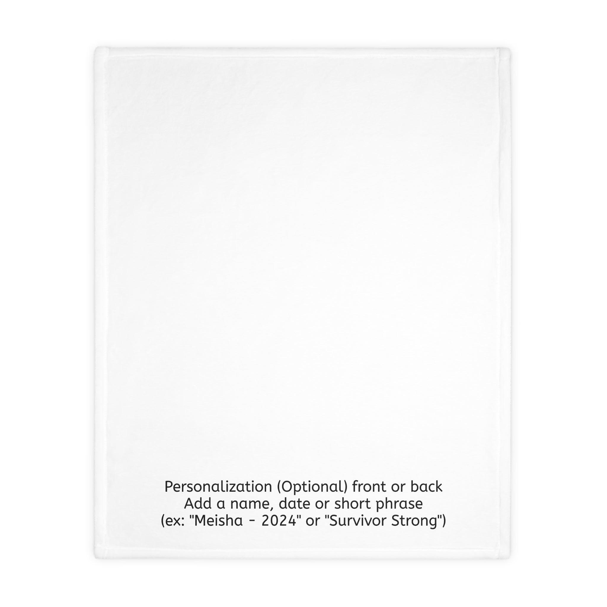 Bell Ringer Microfiber Blanket — White (Personalized)