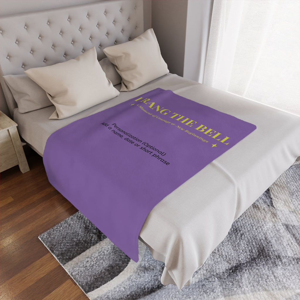 Bell Ringer Minky Blanket – Light Purple (Personalized)