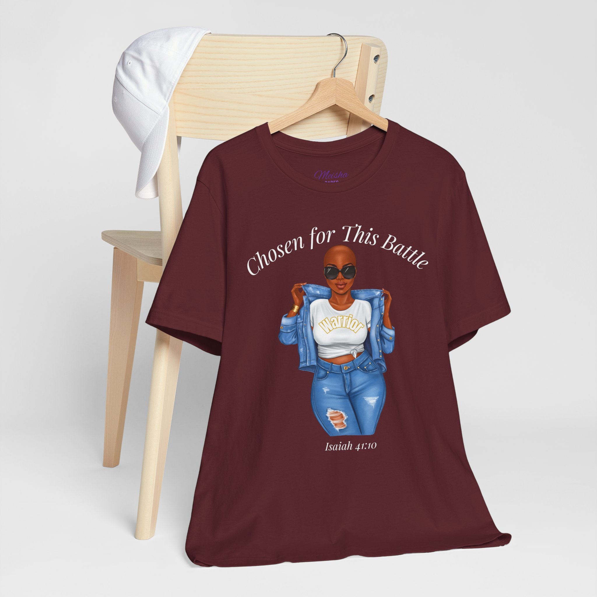Chosen for This Battle Shirt | Cancer Warrior Tee | Faith-Based Inspirational Apparel | Isaiah 41:10
