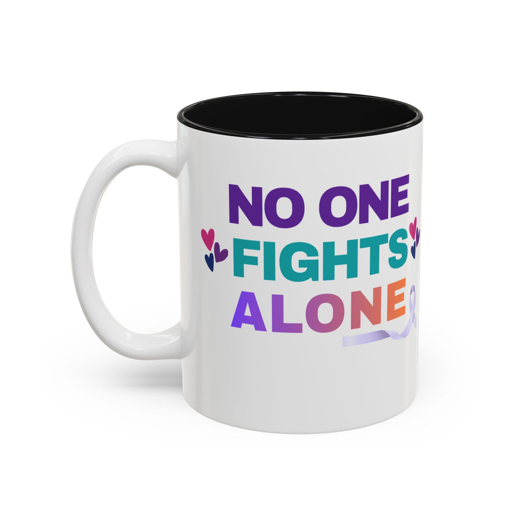 Personalized “No One Fights Alone” Support Mug