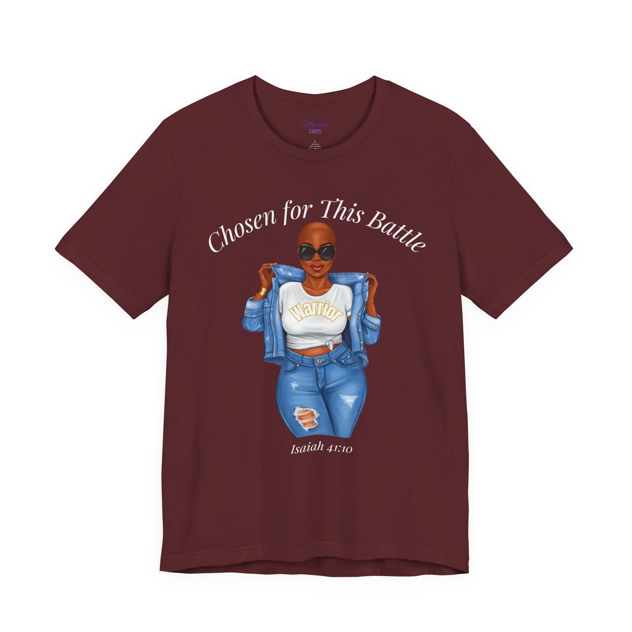 Chosen for This Battle Shirt | Cancer Warrior Tee | Faith-Based Inspirational Apparel | Isaiah 41:10