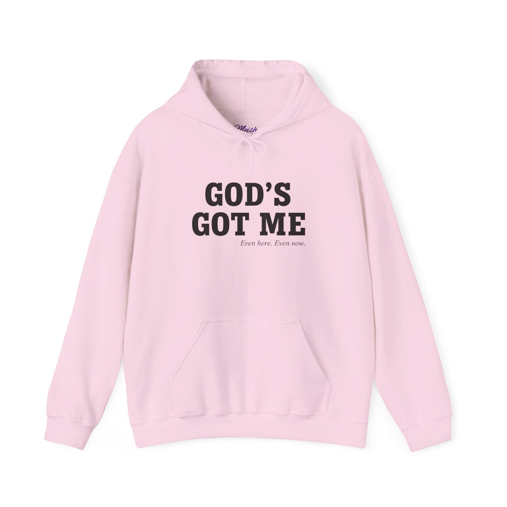 God's Got Me Hoodie — Inspirational Christian Faith Pullover (Front & Back Message)