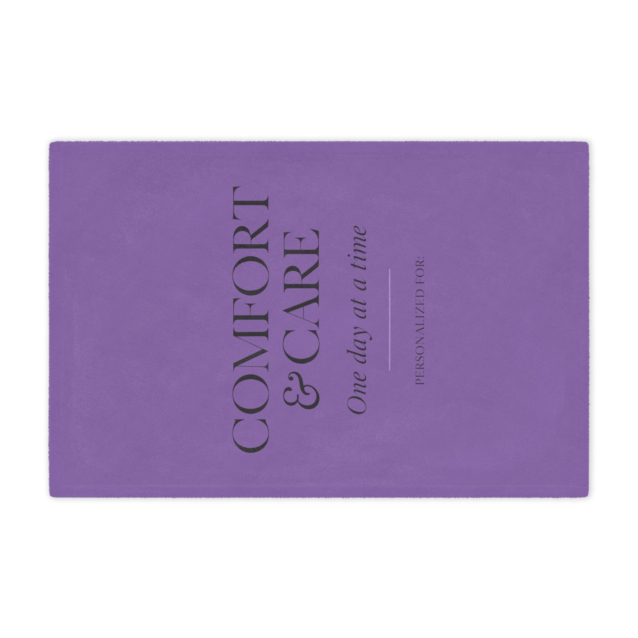 Comfort & Care Minky Blanket — One Day at a Time (Personalized)