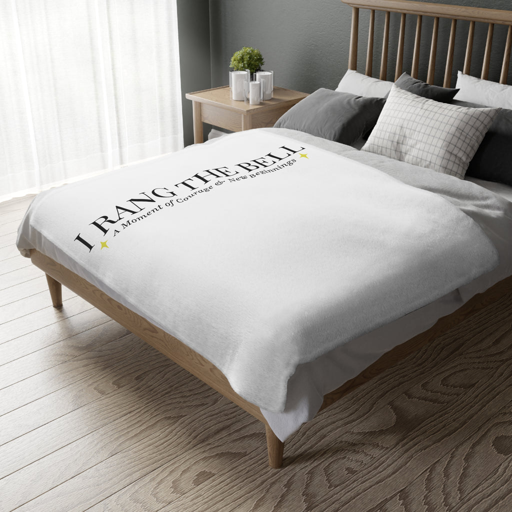 Bell Ringer Microfiber Blanket — White (Personalized)