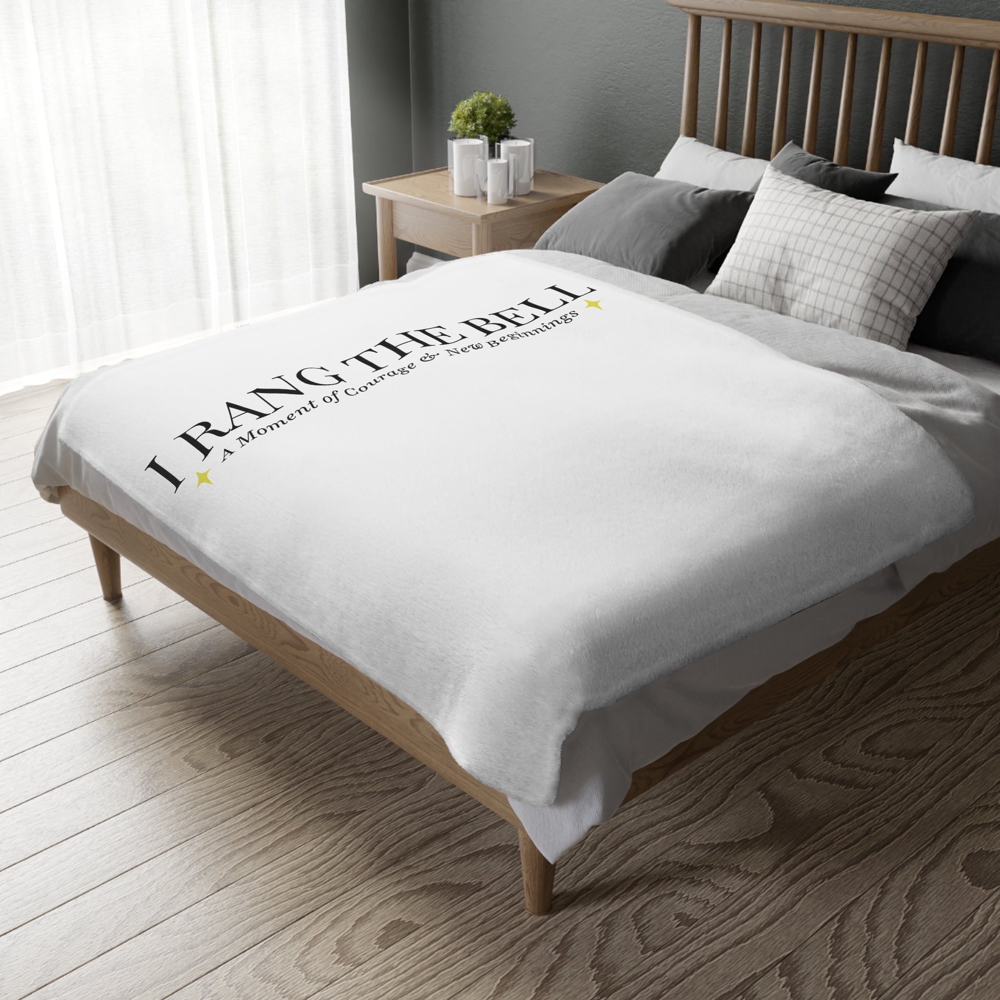 Bell Ringer Microfiber Blanket — White (Personalized)