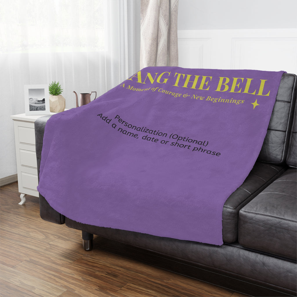 Bell Ringer Minky Blanket – Light Purple (Personalized)