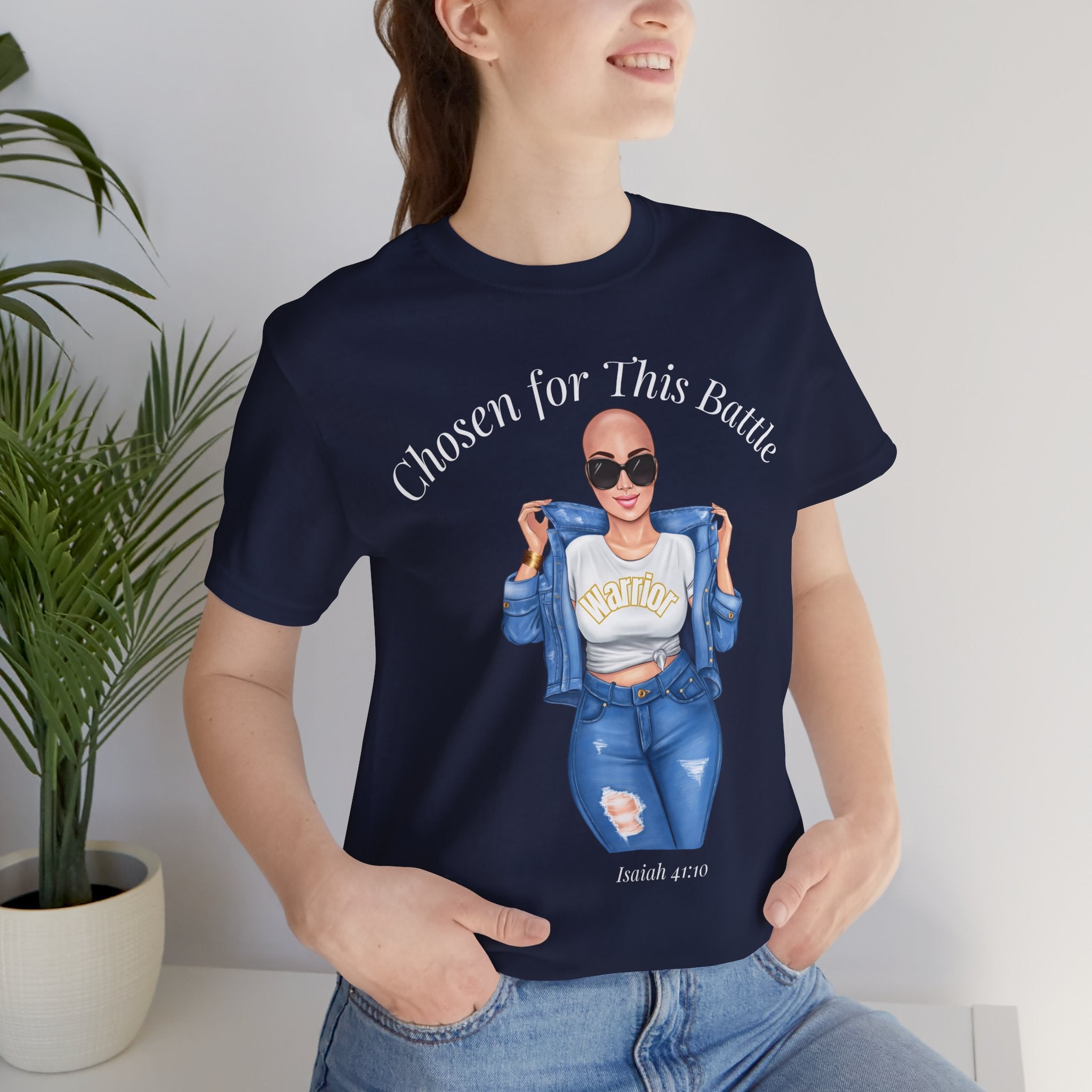 Warrior Cancer Survivor Shirt – Chosen for This Battle – Faith-Based Inspirational Tee