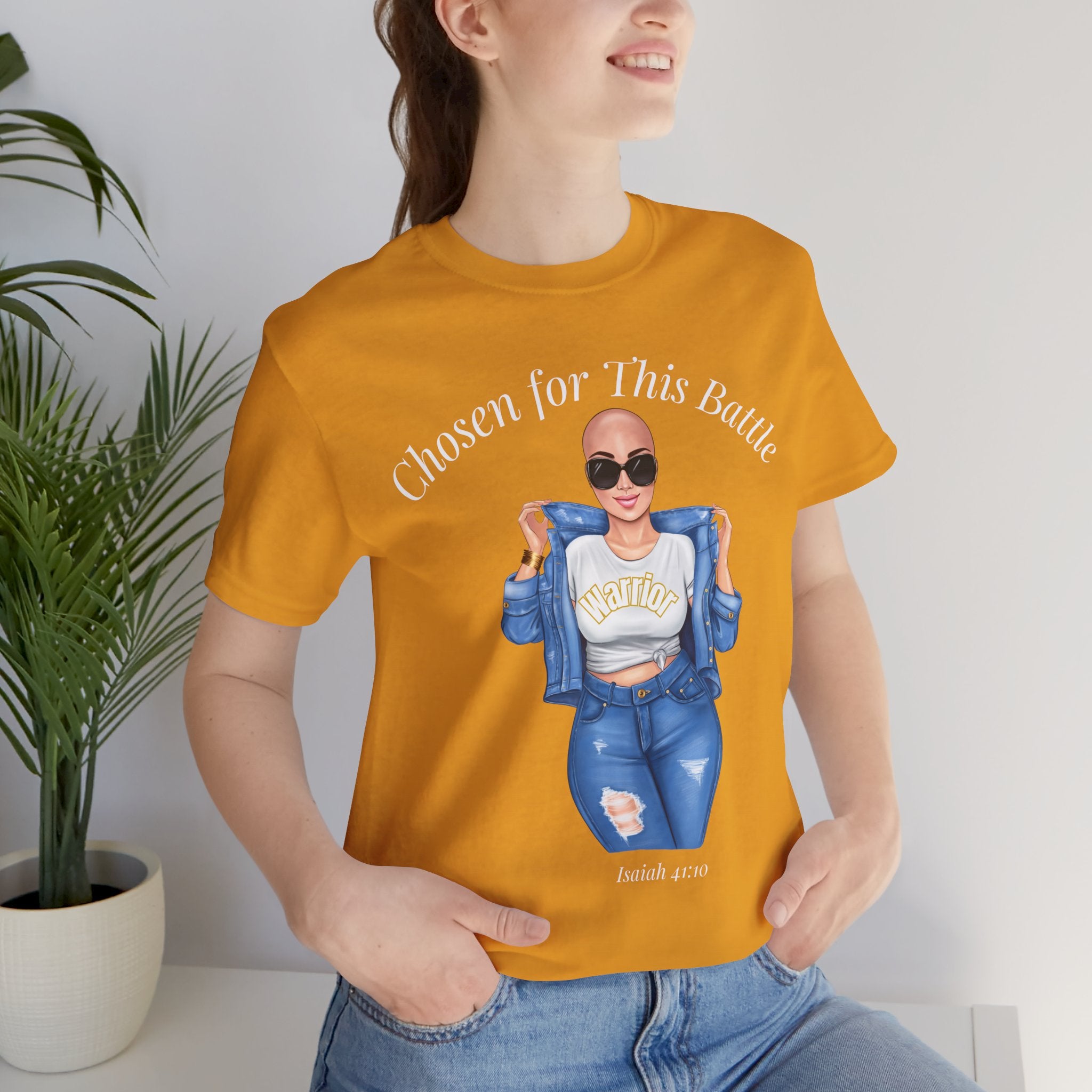 Warrior Cancer Survivor Shirt – Chosen for This Battle – Faith-Based Inspirational Tee
