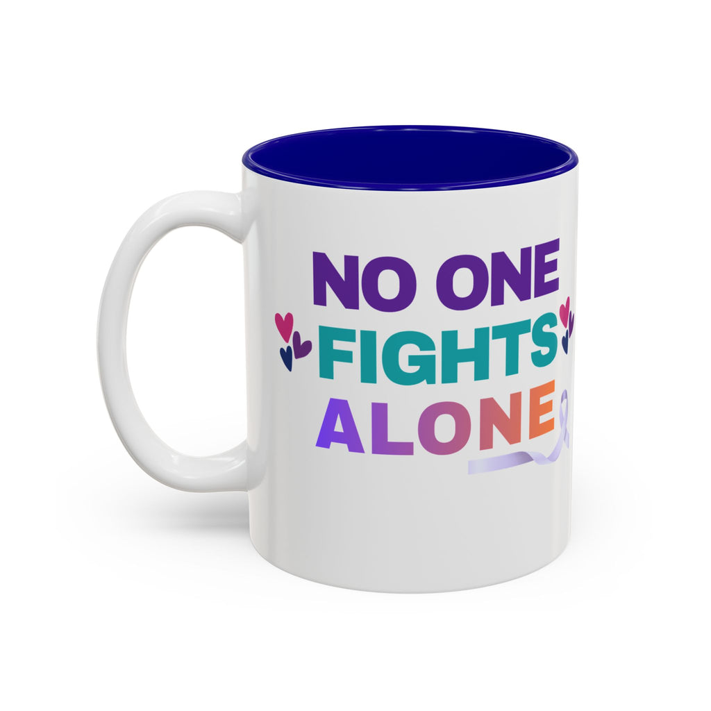Personalized “No One Fights Alone” Support Mug