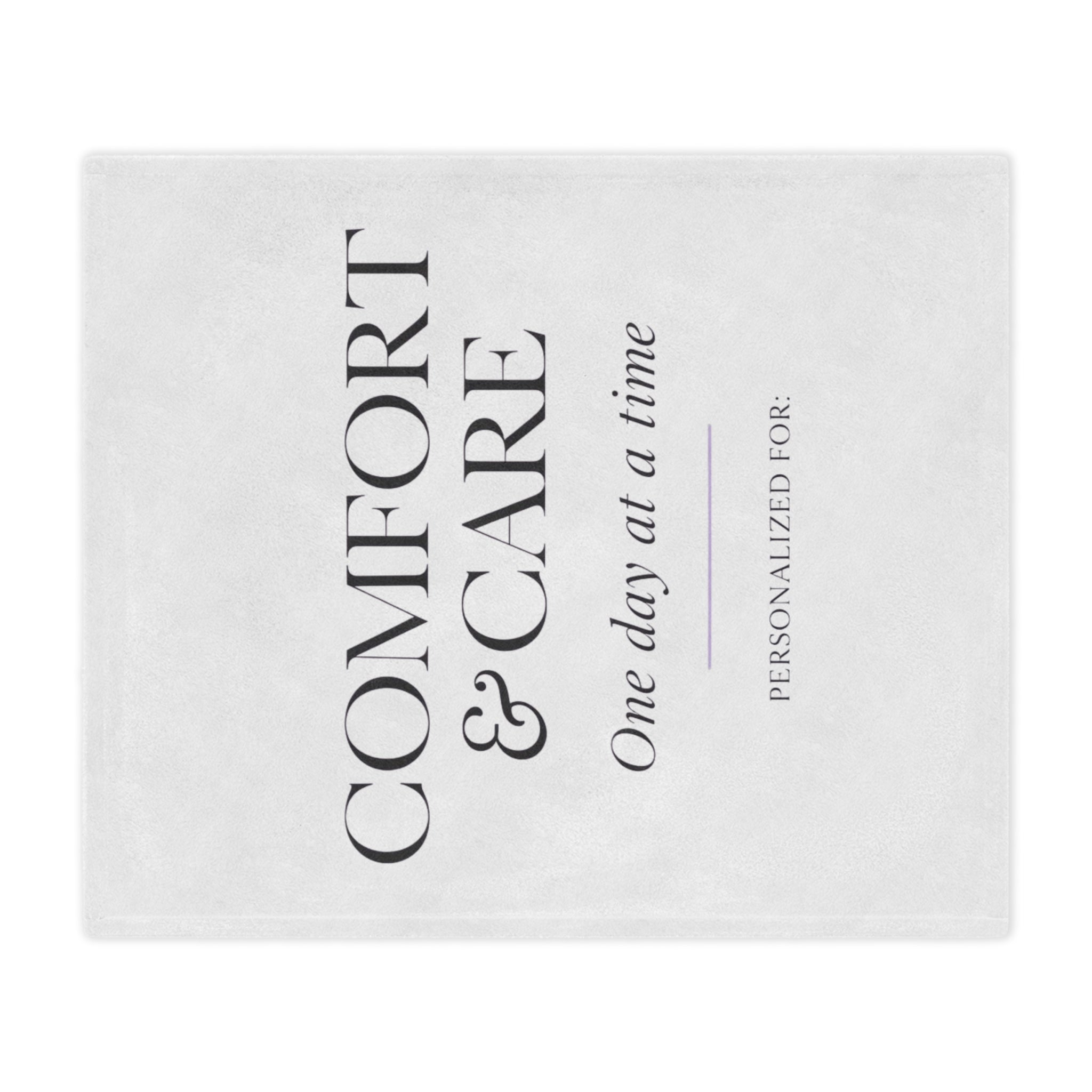 Comfort & Care Minky Blanket — One Day at a Time (Personalized)