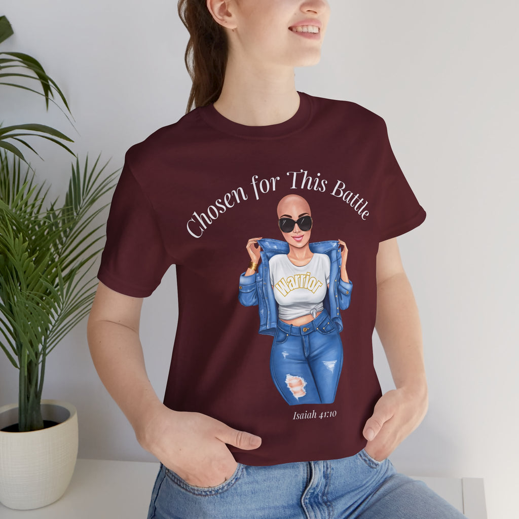 Warrior Cancer Survivor Shirt – Chosen for This Battle – Faith-Based Inspirational Tee