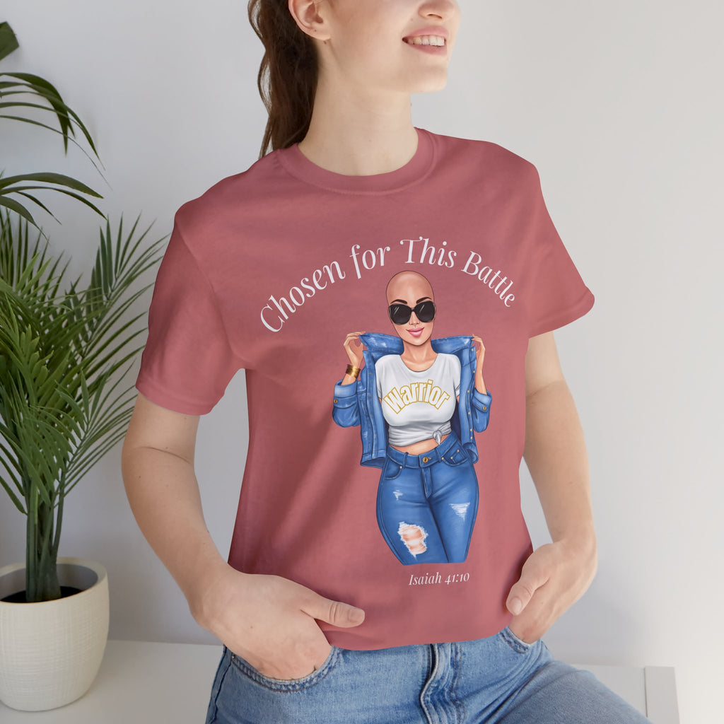Warrior Cancer Survivor Shirt – Chosen for This Battle – Faith-Based Inspirational Tee