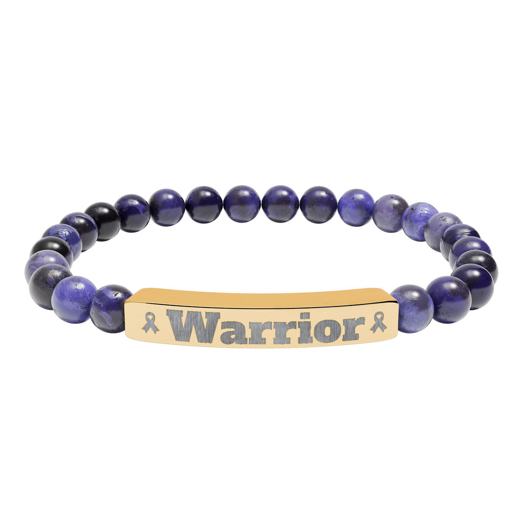 Engraved Warrior Strength Bracelet – Sodalite