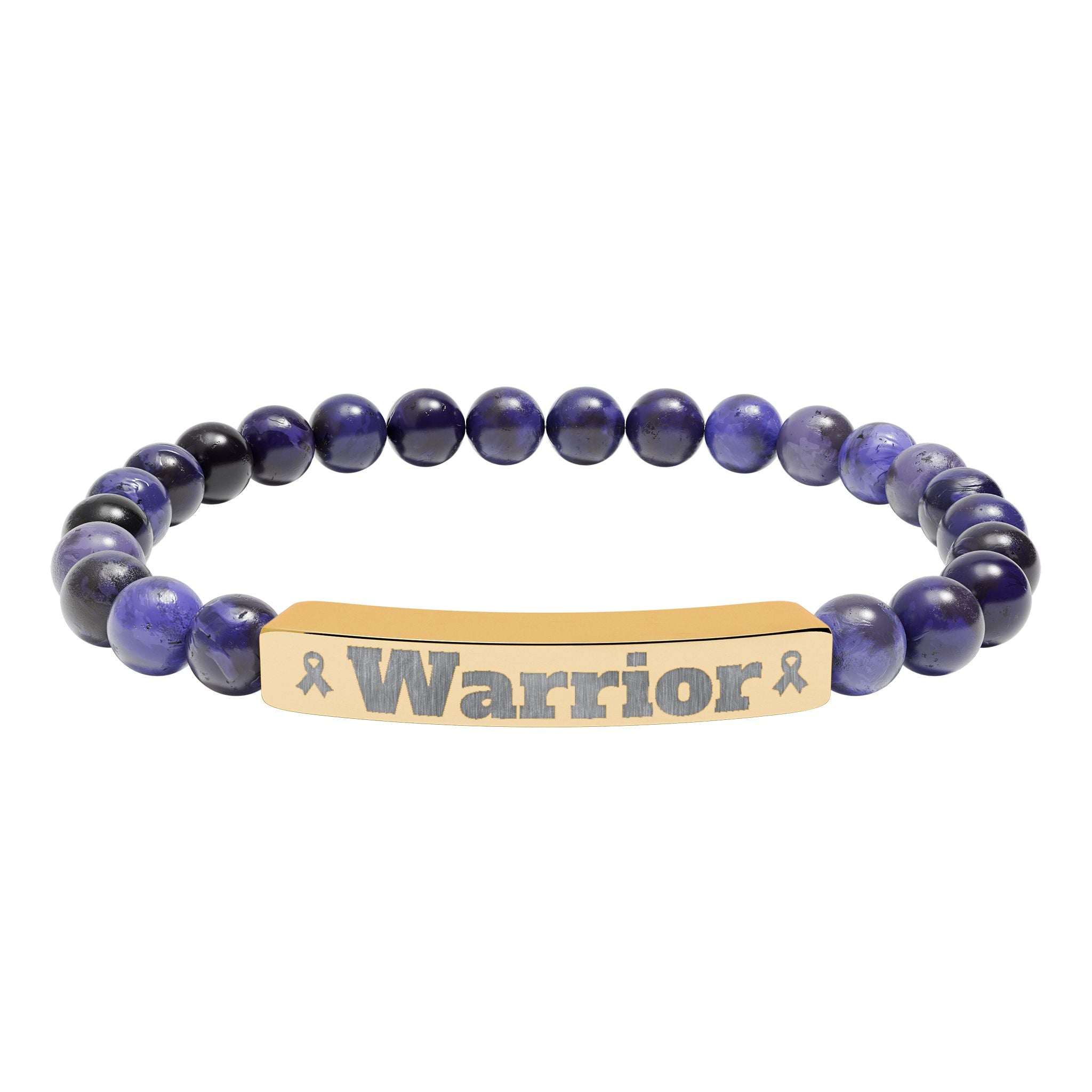 Engraved Warrior Strength Bracelet – Sodalite
