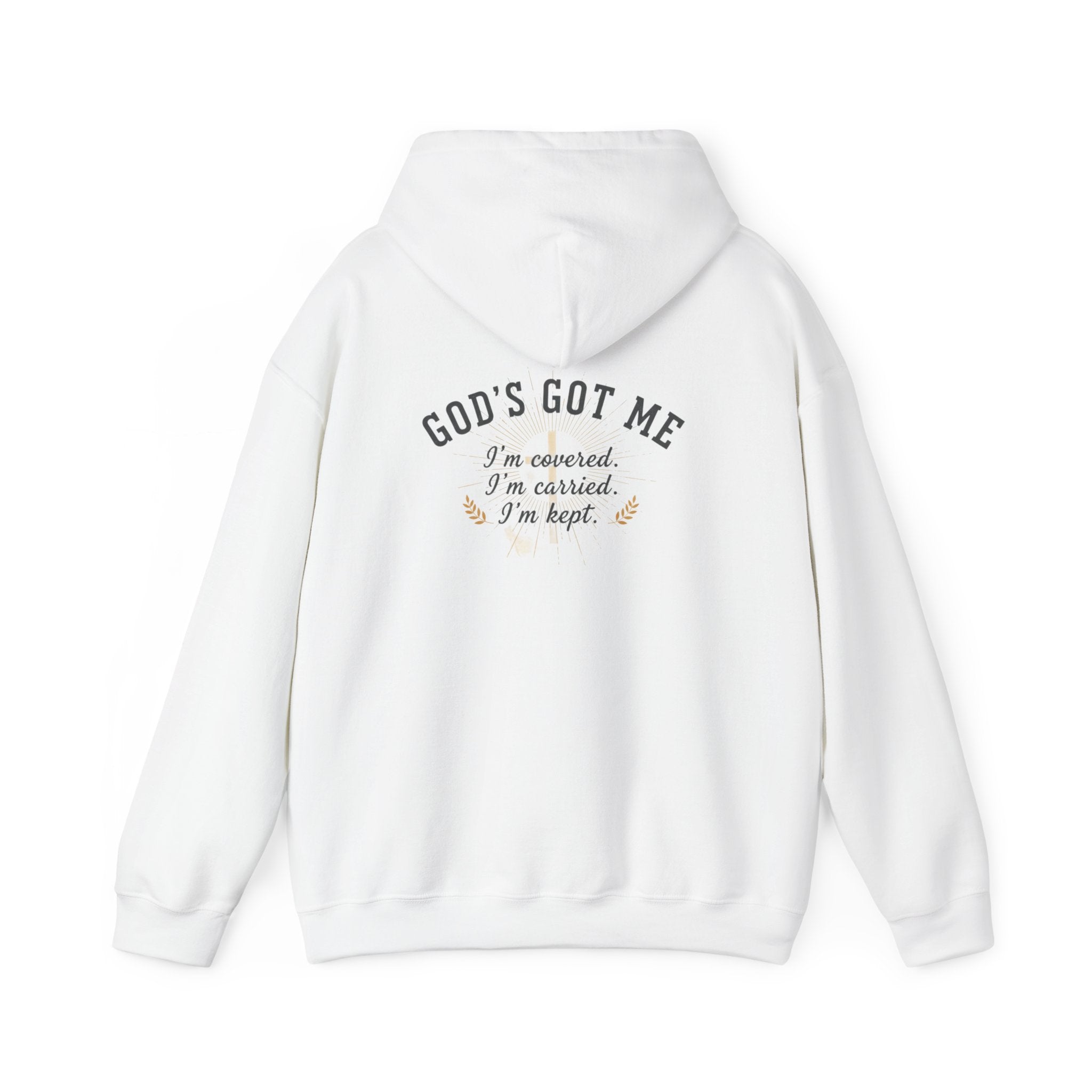 God's Got Me Hoodie — Inspirational Christian Faith Pullover (Front & Back Message)