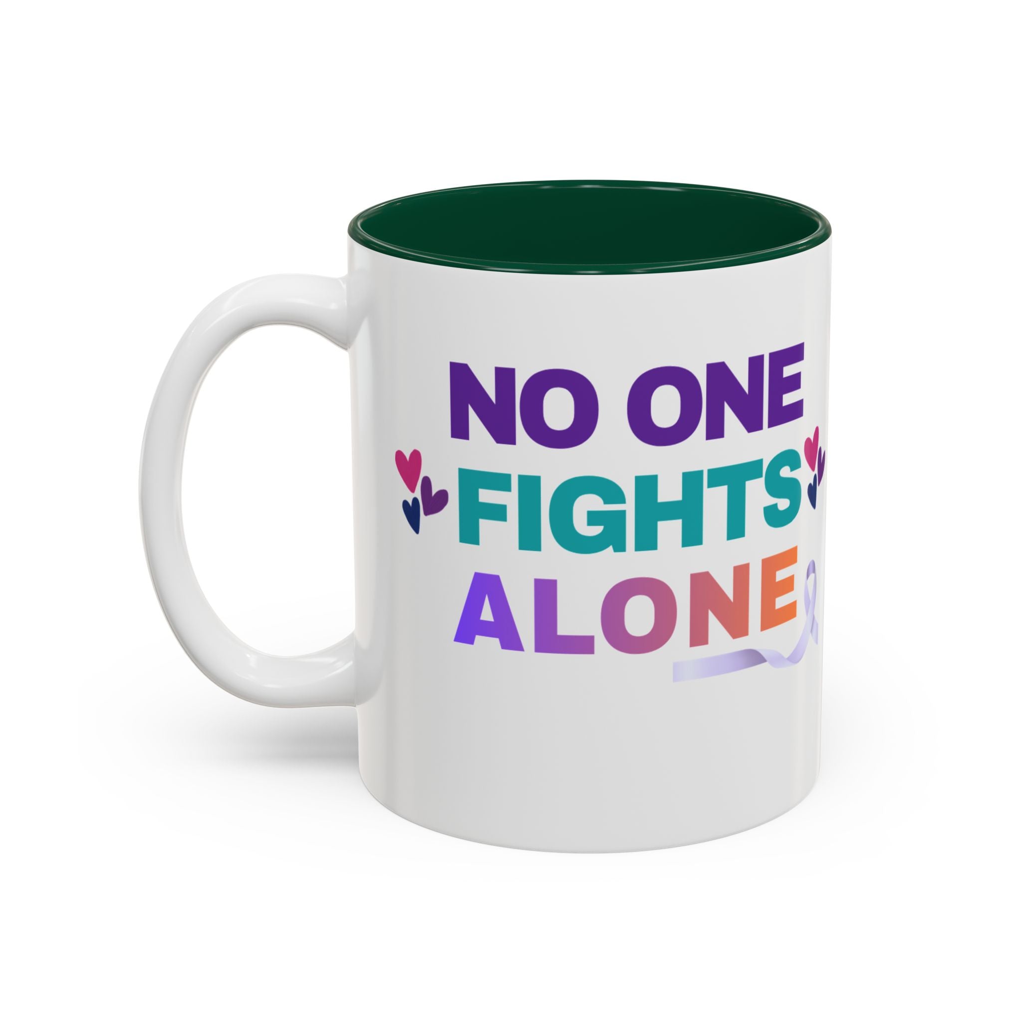 Personalized “No One Fights Alone” Support Mug