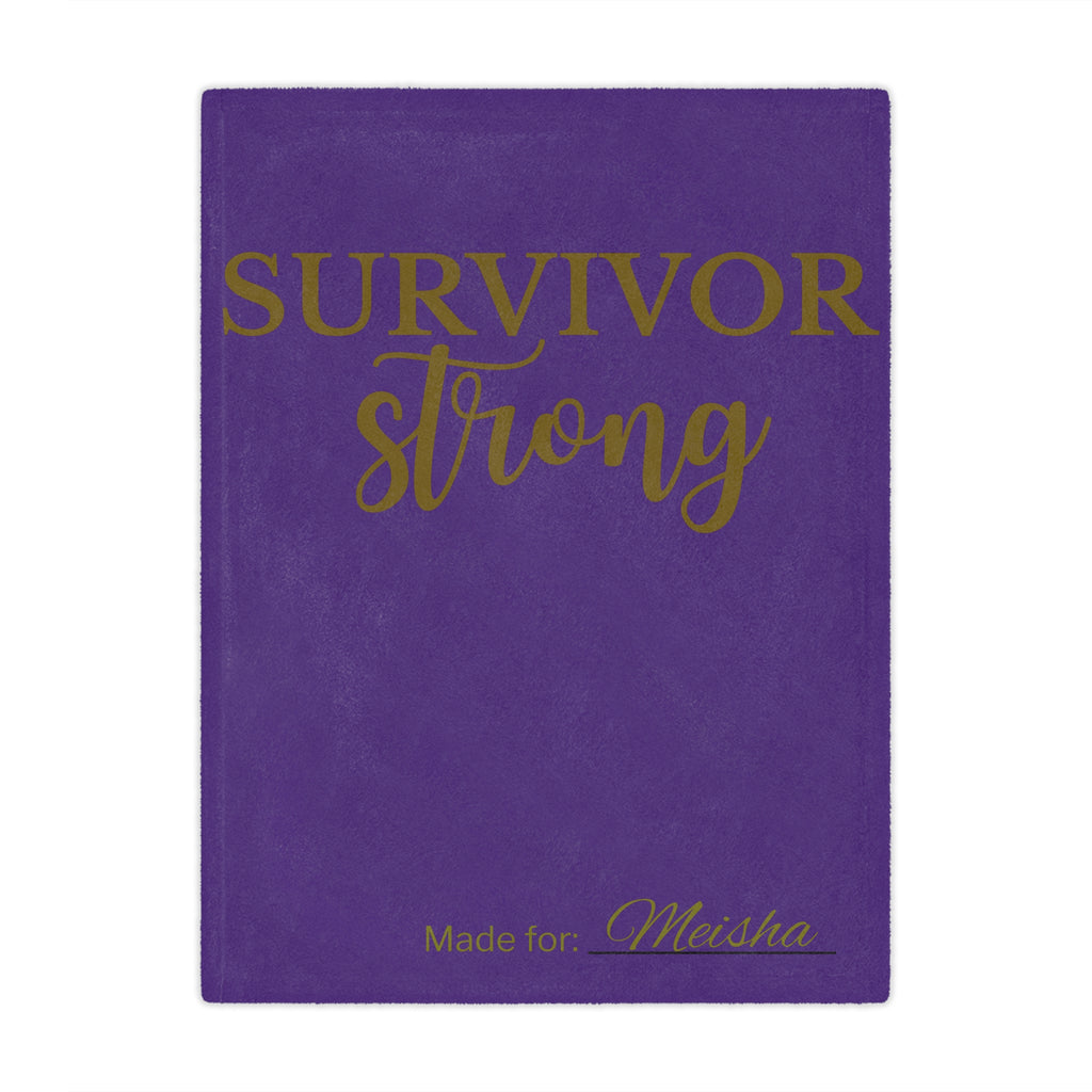 Survivor Strong Personalized Minky Blanket | Survivor Gifts + Comfort & Care