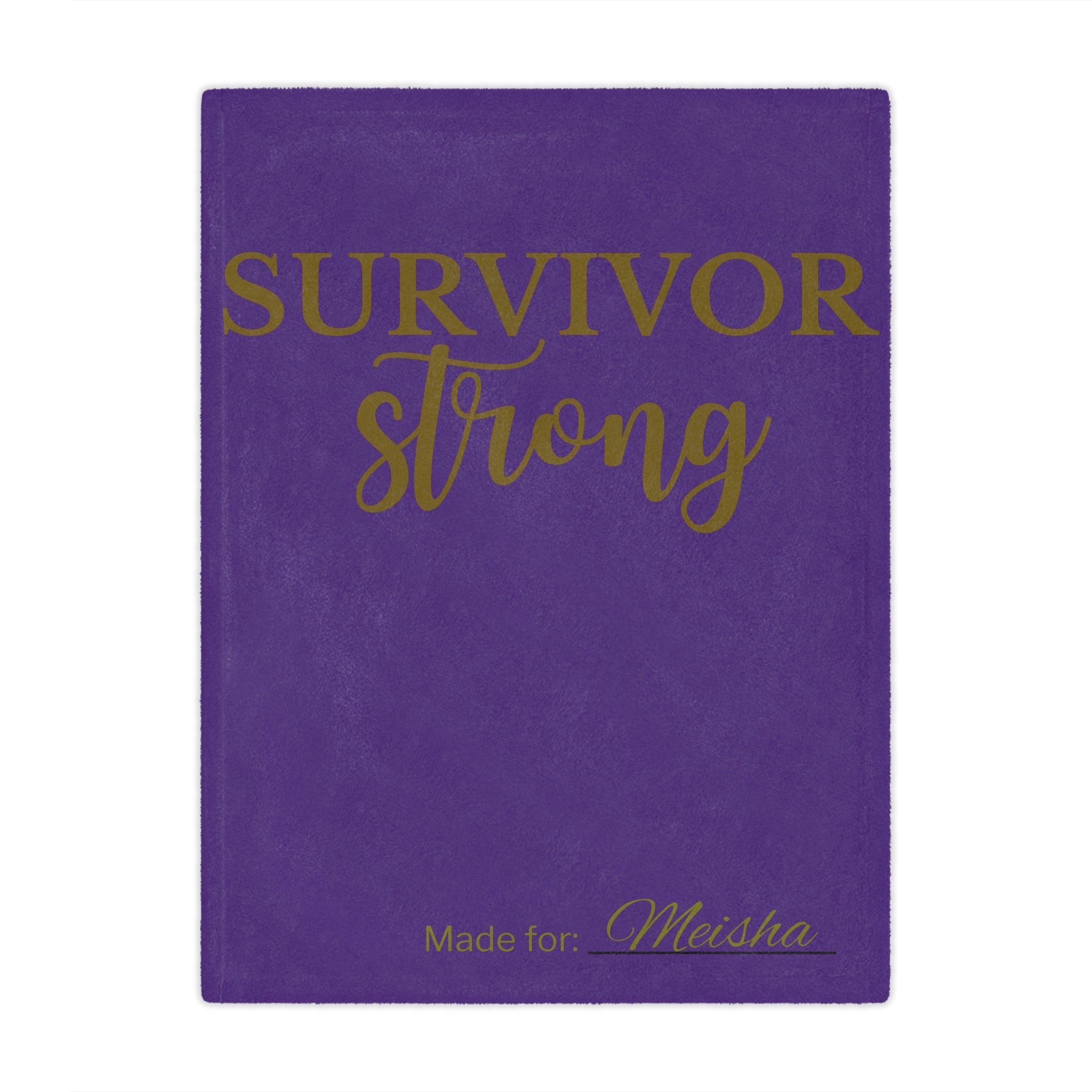 Survivor Strong Personalized Minky Blanket | Survivor Gifts + Comfort & Care