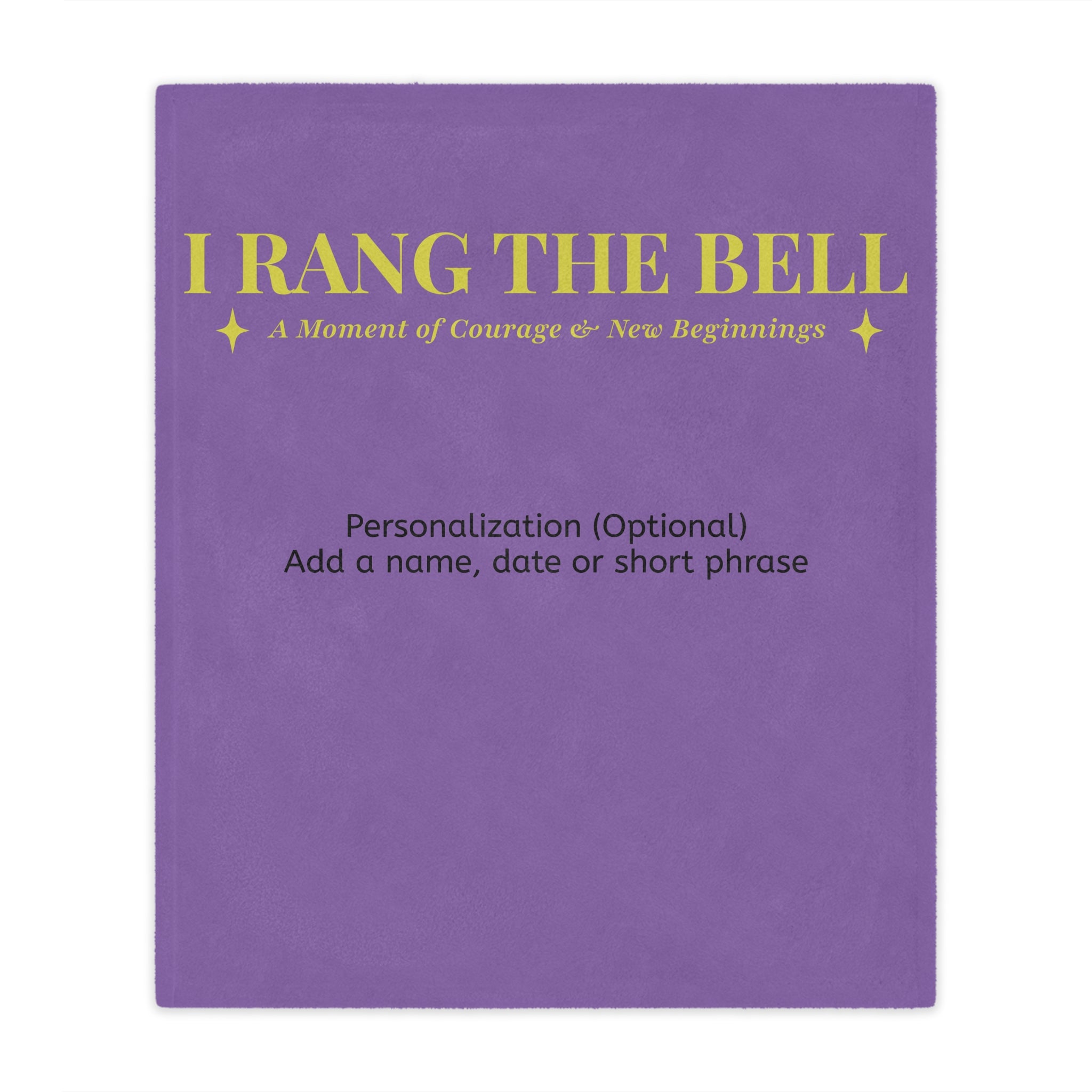 Bell Ringer Minky Blanket – Light Purple (Personalized)