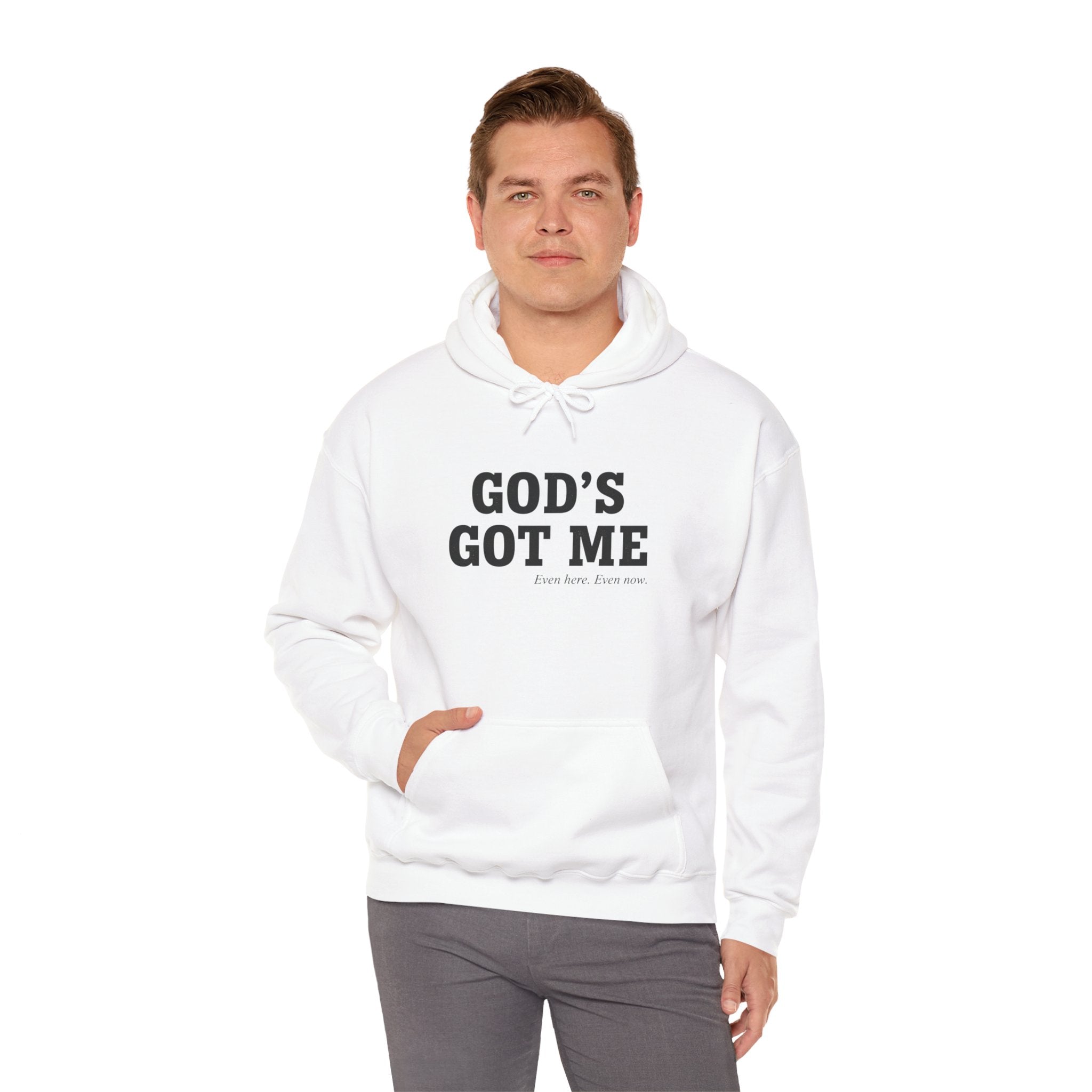 God's Got Me Hoodie — Inspirational Christian Faith Pullover (Front & Back Message)