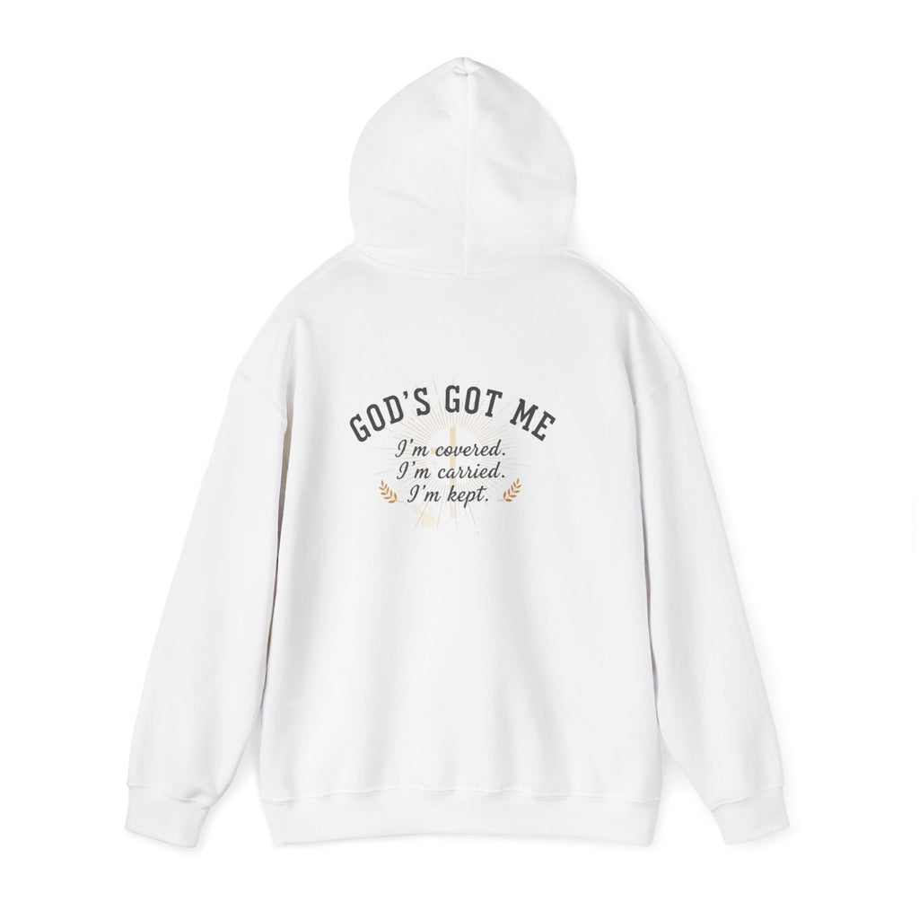 God's Got Me Hoodie — Inspirational Christian Faith Pullover (Front & Back Message)