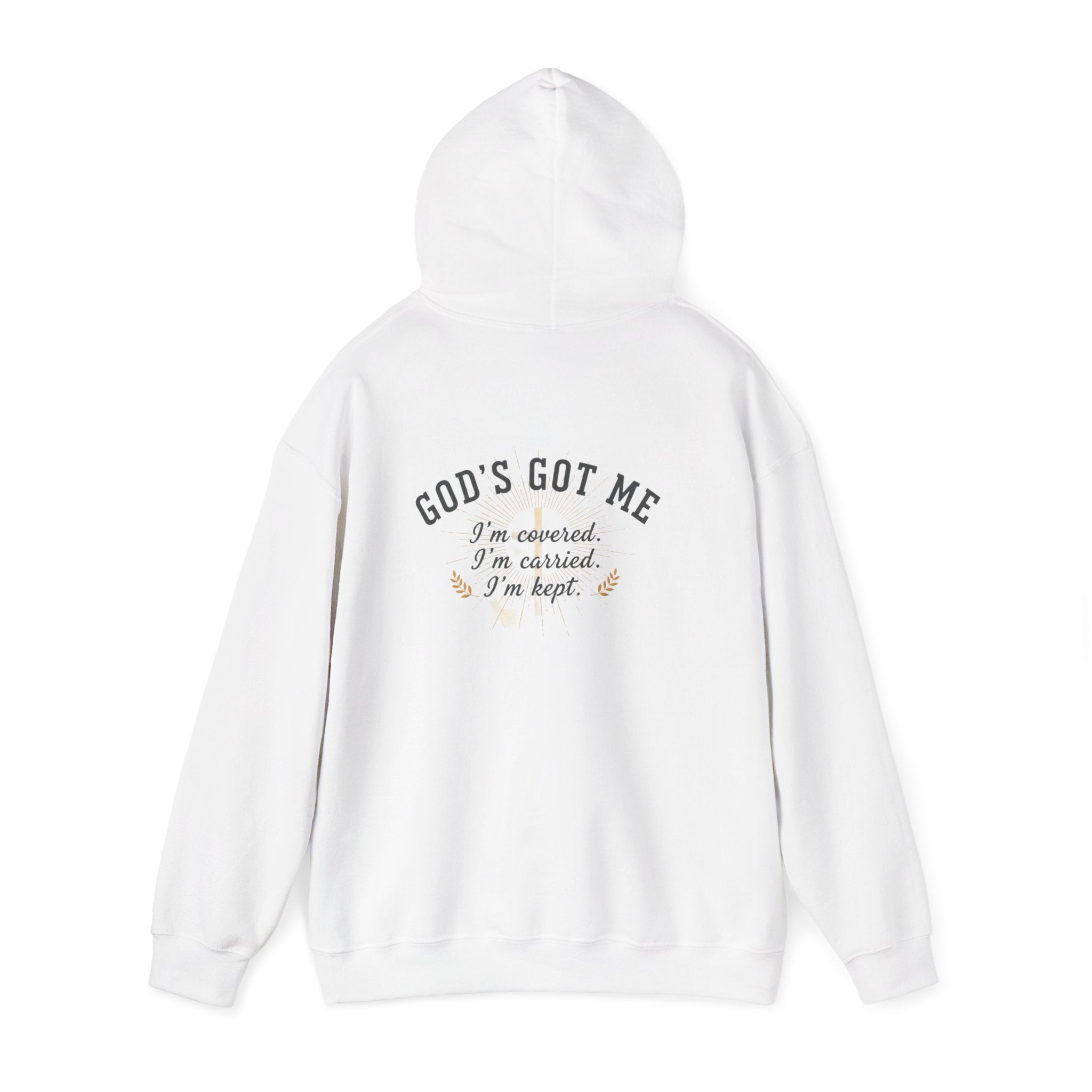 God's Got Me Hoodie — Inspirational Christian Faith Pullover (Front & Back Message)
