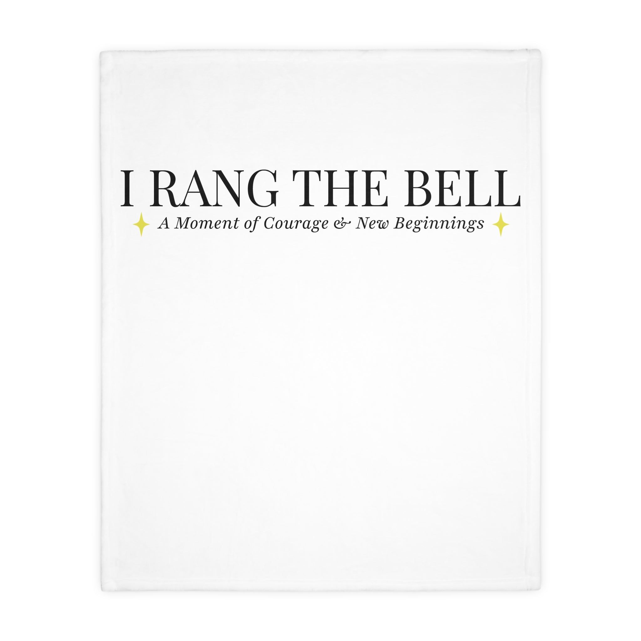 Bell Ringer Microfiber Blanket — White (Personalized)