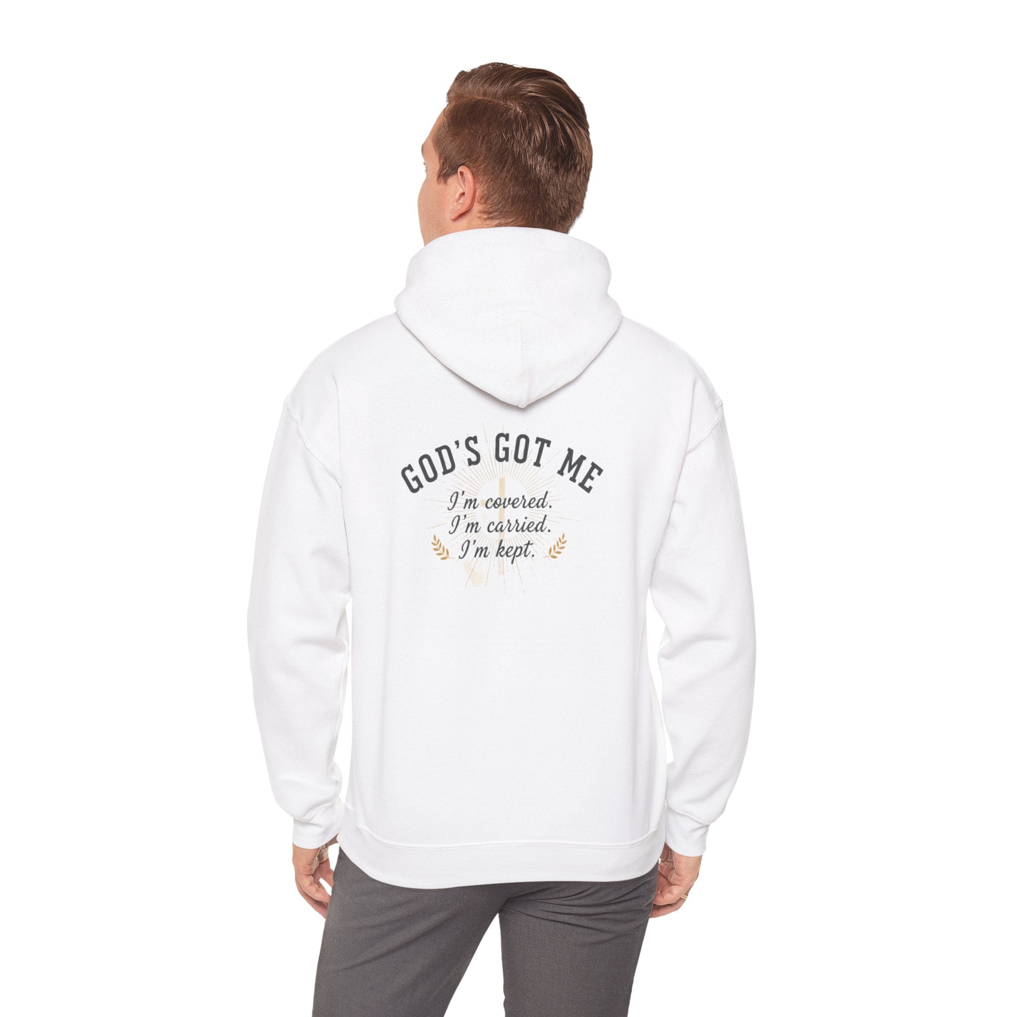 God's Got Me Hoodie — Inspirational Christian Faith Pullover (Front & Back Message)