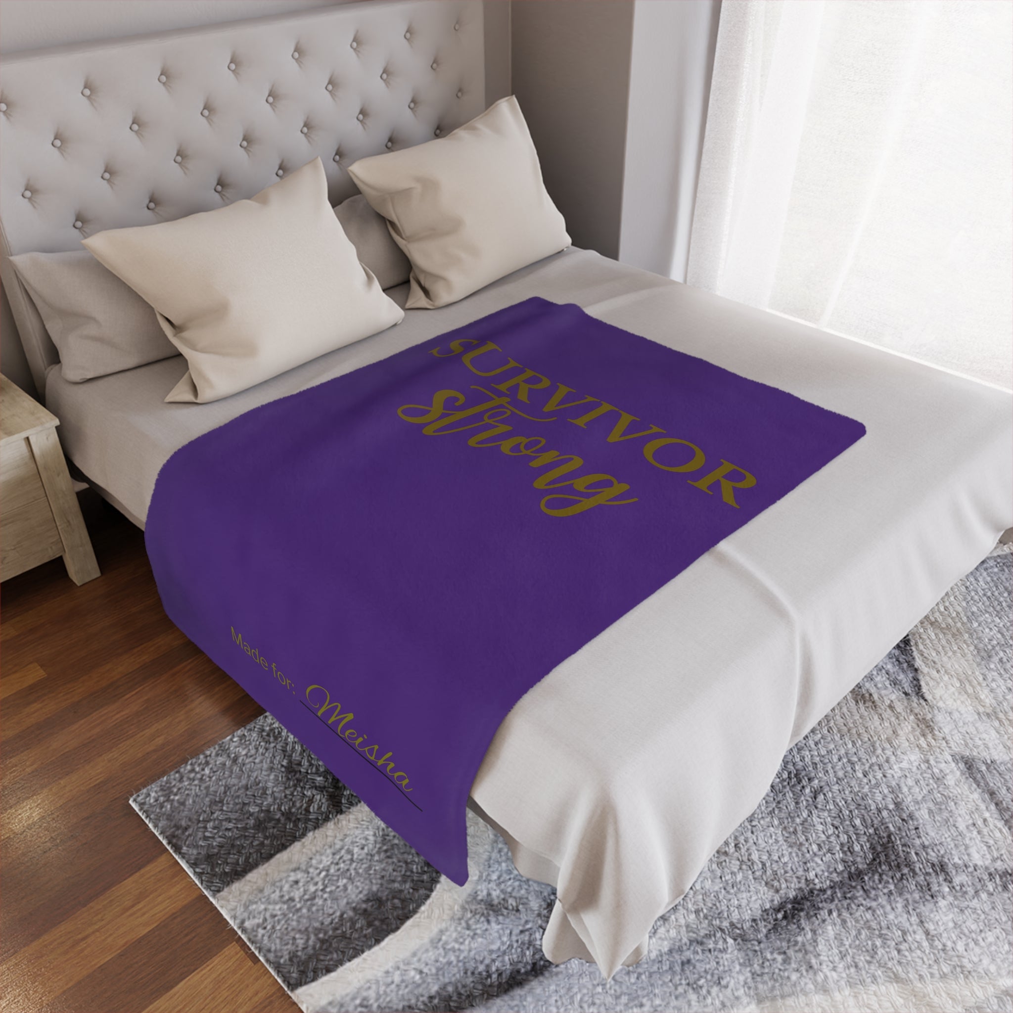 Survivor Strong Personalized Minky Blanket | Survivor Gifts + Comfort & Care