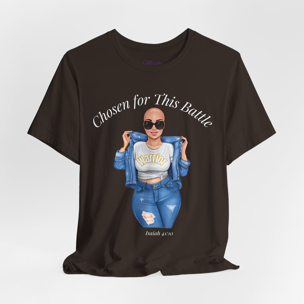 Warrior Cancer Survivor Shirt – Chosen for This Battle – Faith-Based Inspirational Tee