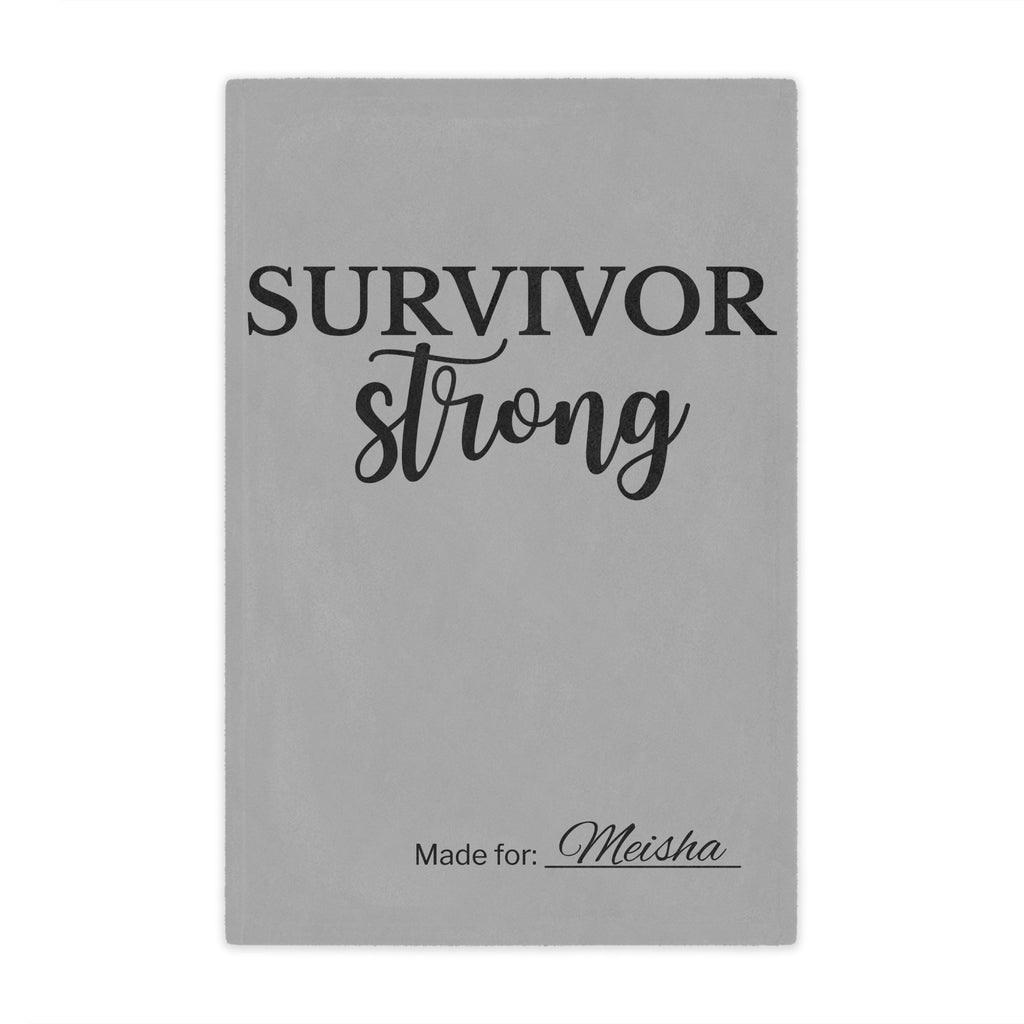 Survivor Strong Personalized Minky Blanket | Survivor Gifts + Comfort & Care