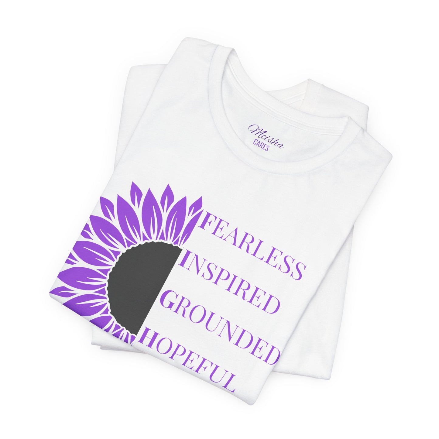 Strength of a Survivor Tee - Fearless. Inspired. Grounded. Hopeful. Tenacious.