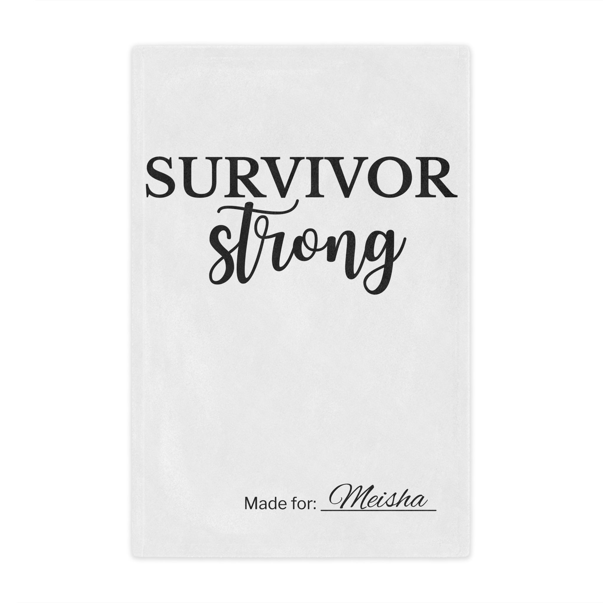 Survivor Strong Personalized Minky Blanket | Survivor Gifts + Comfort & Care