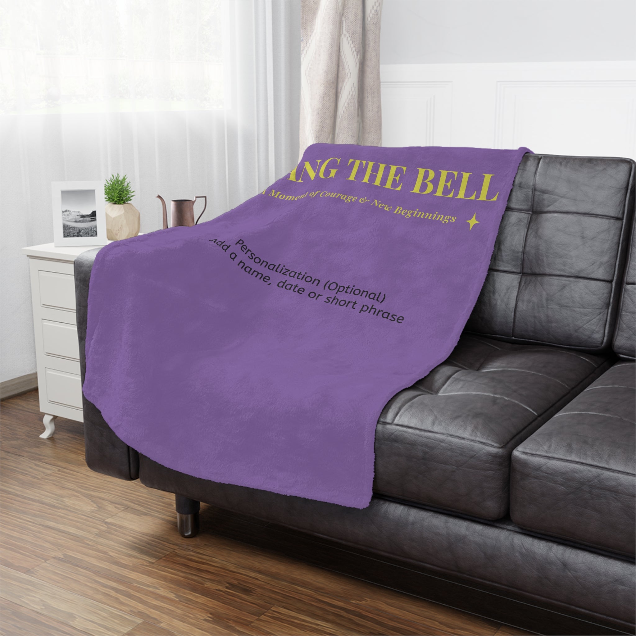 Bell Ringer Minky Blanket – Light Purple (Personalized)