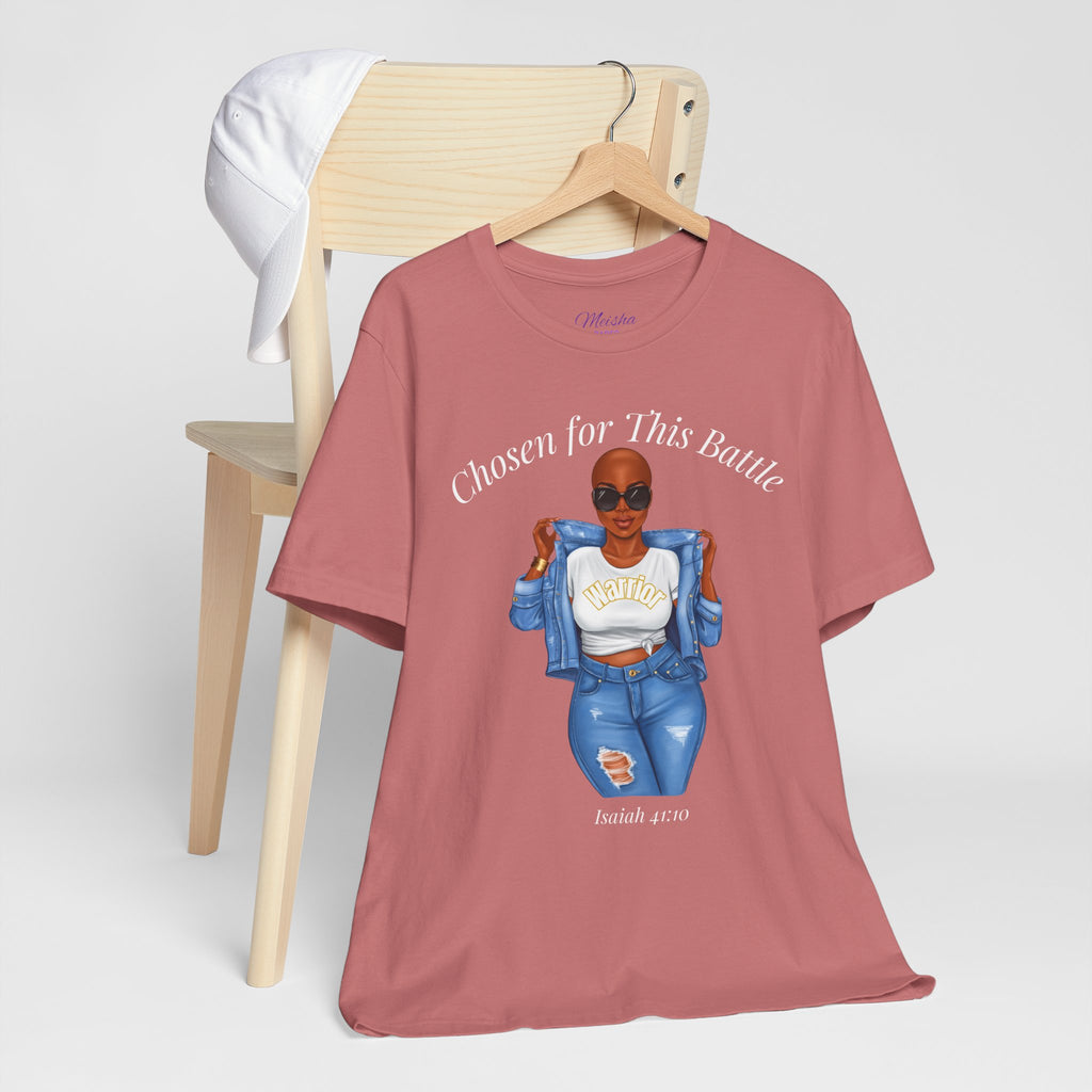 Chosen for This Battle Shirt | Cancer Warrior Tee | Faith-Based Inspirational Apparel | Isaiah 41:10