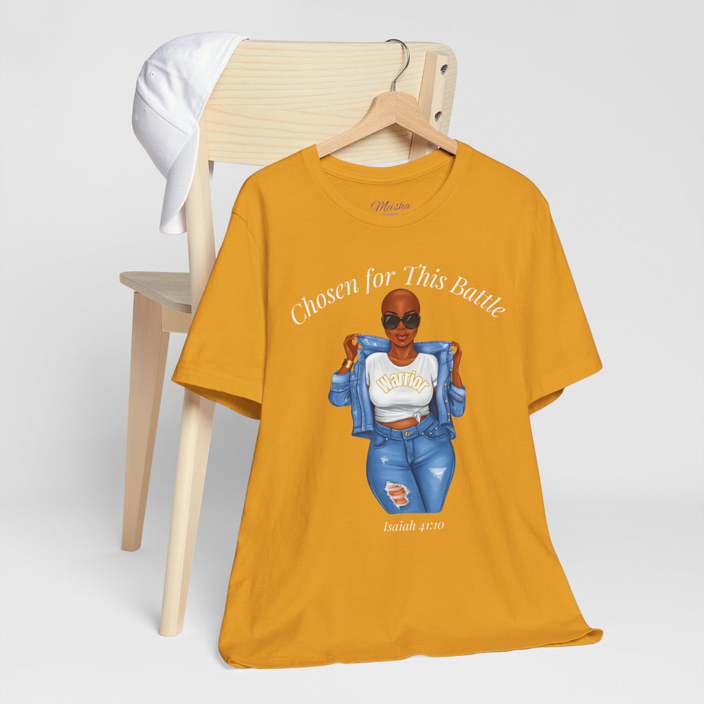 Chosen for This Battle Shirt | Cancer Warrior Tee | Faith-Based Inspirational Apparel | Isaiah 41:10